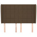 vidaXL sötétbarna szövet fejtámla szárnyakkal 147 x 23 x 118/128 cm