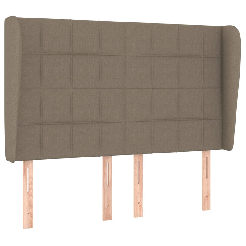 vidaXL tópszínű szövet fejtámla szárnyakkal 147 x 23 x 118/128 cm
