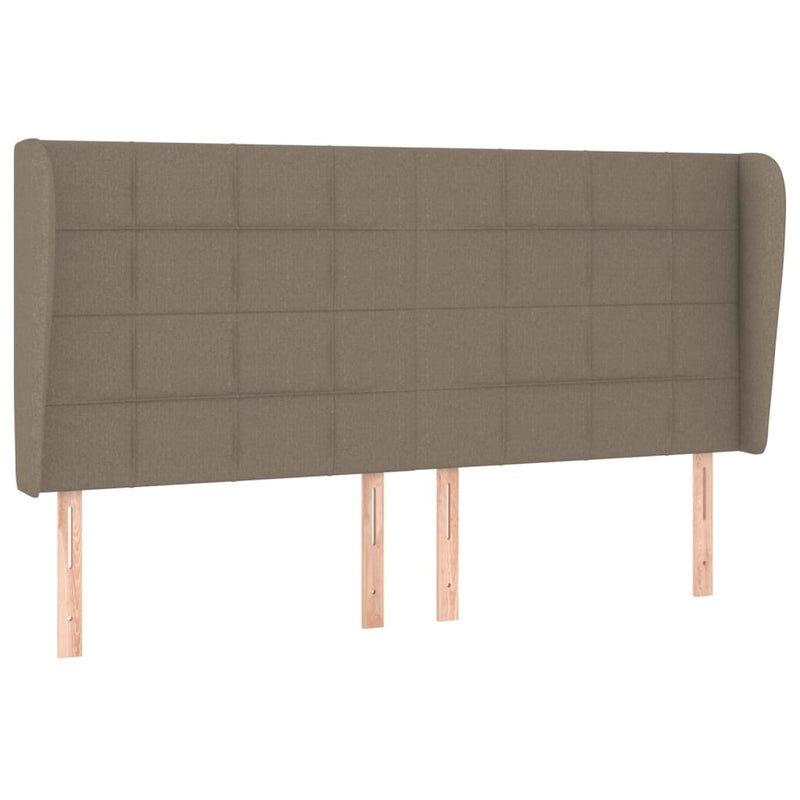 vidaXL tópszínű szövet fejtámla szárnyakkal 163 x 23 x 118/128 cm
