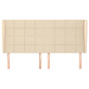 vidaXL krémszínű szövet fejtámla szárnyakkal 163 x 23 x 118/128 cm