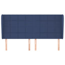 vidaXL kék szövet fejtámla szárnyakkal 163 x 23 x 118/128 cm