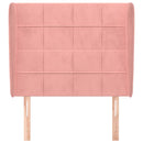 vidaXL rózsaszín bársony fejtámla szárnyakkal 93x23x118/128 cm