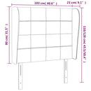 vidaXL sötétzöld bársony fejtámla szárnyakkal 103 x 23 x 118/128 cm
