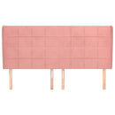 vidaXL rózsaszín bársony fejtámla szárnyakkal 103x23x118/128 cm