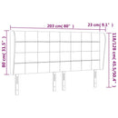 vidaXL sötétkék bársony fejtámla szárnyakkal 203x23x118/128 cm