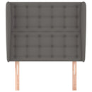 vidaXL szürke műbőr fejtámla szárnyakkal 83 x 23 x 118/128 cm