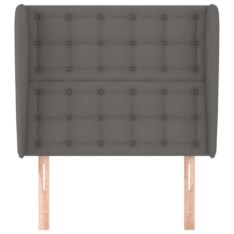 vidaXL szürke műbőr fejtámla szárnyakkal 83 x 23 x 118/128 cm