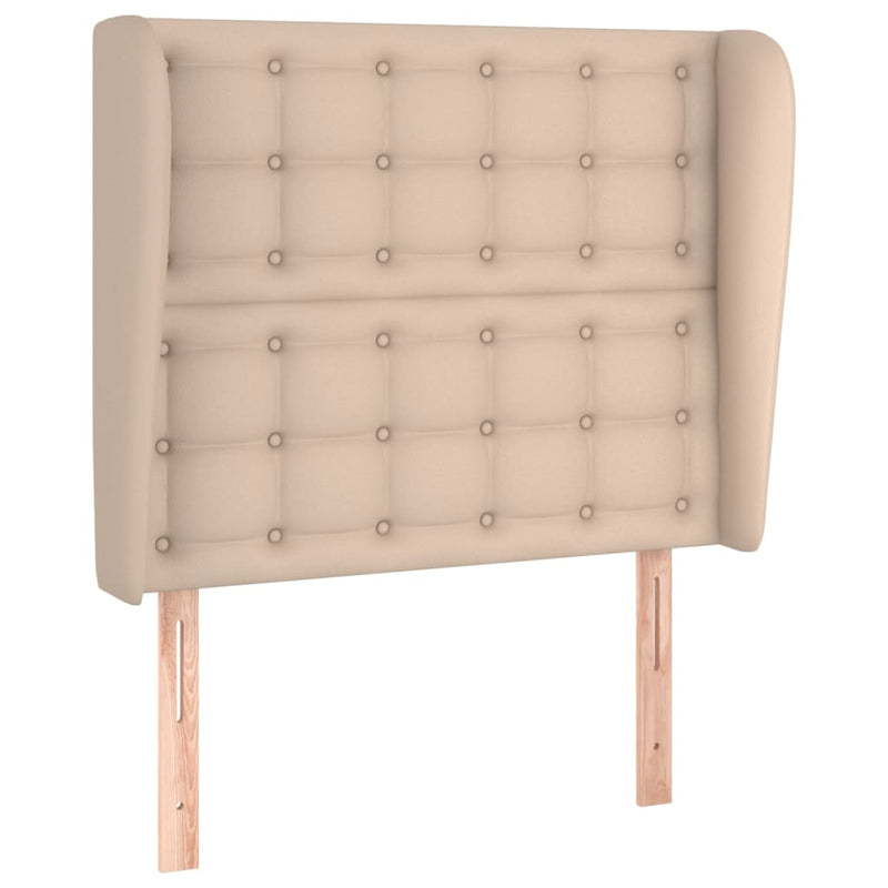 vidaXL cappuccino műbőr fejtámla szárnyakkal 83 x 23 x 118/128 cm