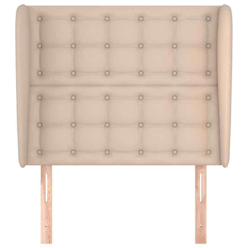 vidaXL cappuccino műbőr fejtámla szárnyakkal 83 x 23 x 118/128 cm