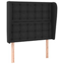 vidaXL fekete műbőr fejtámla szárnyakkal 93 x 23 x 118/128 cm