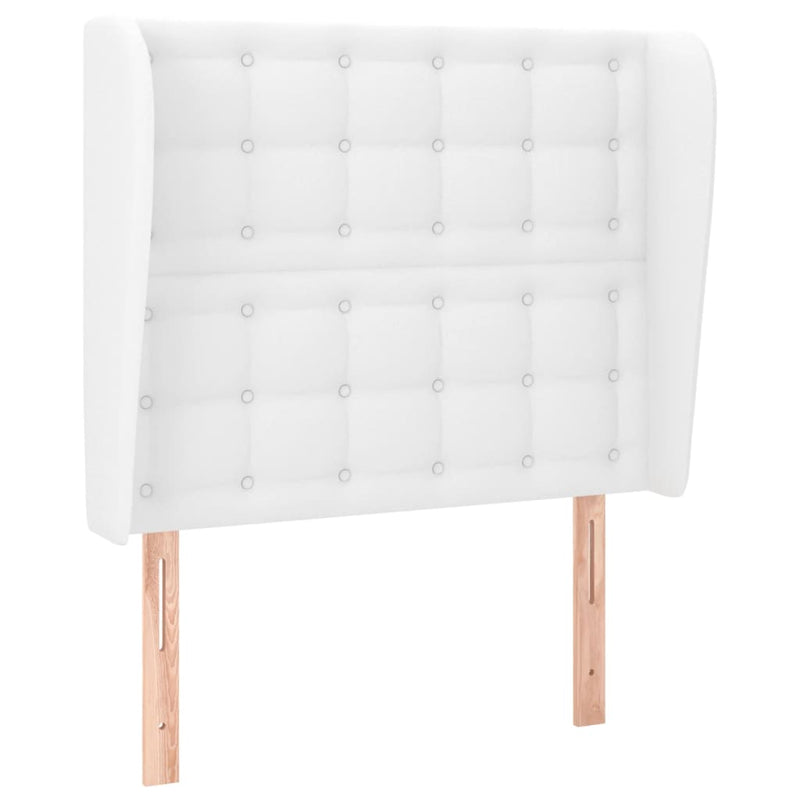 vidaXL fehér műbőr fejtámla szárnyakkal 93x23x118/128 cm