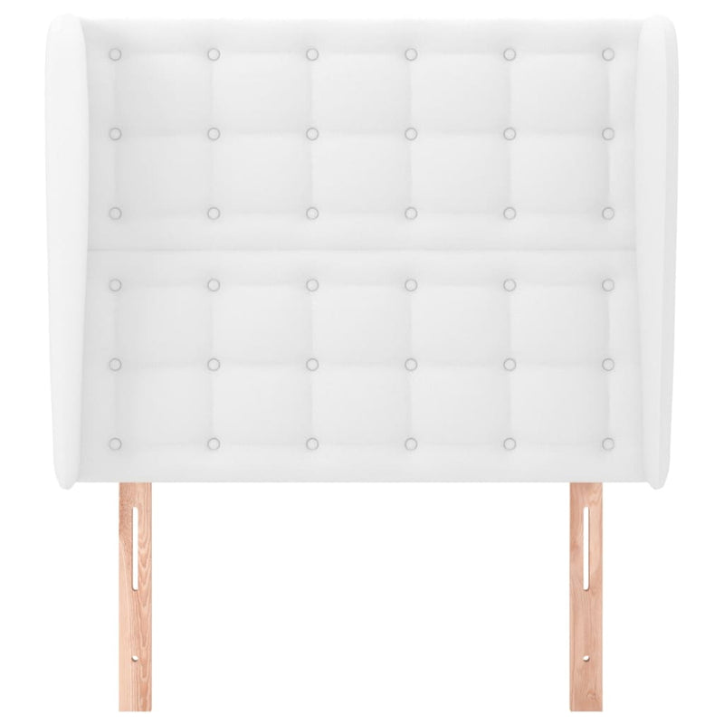 vidaXL fehér műbőr fejtámla szárnyakkal 93x23x118/128 cm