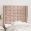 vidaXL cappuccino műbőr fejtámla szárnyakkal 93x23x118/128 cm