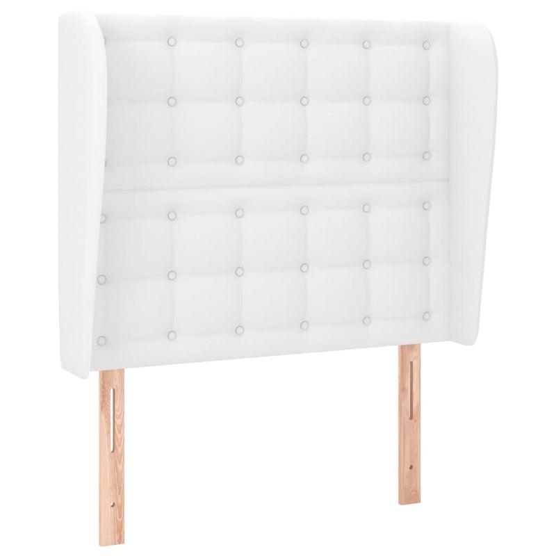 vidaXL fehér műbőr fejtámla szárnyakkal 103x23x118/128 cm