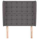 vidaXL szürke műbőr fejtámla szárnyakkal 103 x 23 x 118/128 cm