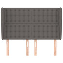 vidaXL szürke műbőr fejtámla szárnyakkal 147 x 23 x 118/128 cm