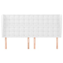 vidaXL fehér műbőr fejtámla szárnyakkal 163x23x118/128 cm