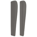 vidaXL szürke műbőr fejtámla szárnyakkal 183x23x118/128 cm