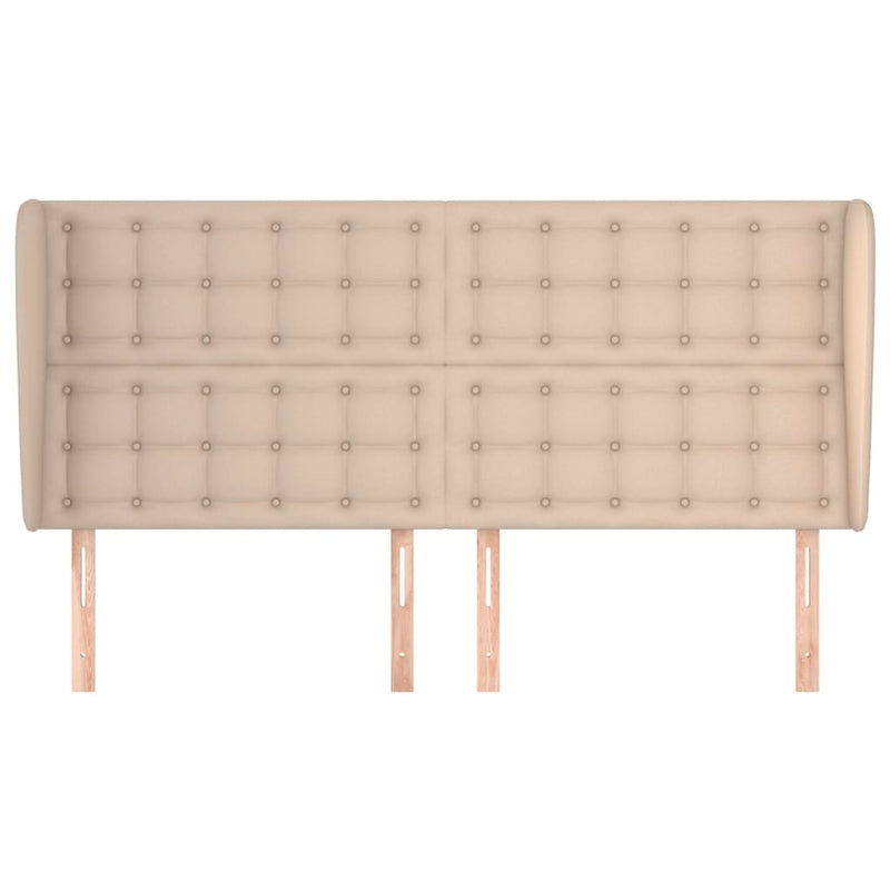 vidaXL cappuccino műbőr fejtámla szárnyakkal 183x23x118/128 cm