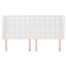 vidaXL fehér műbőr fejtámla szárnyakkal 203x23x118/128 cm
