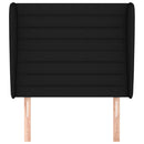 vidaXL fekete szövet fejtámla szárnyakkal 83 x 23 x 118/128 cm