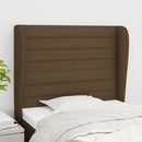 vidaXL sötétbarna szövet fejtámla szárnyakkal 83 x 23 x 118/128 cm