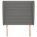 vidaXL sötétszürke szövet fejtámla szárnyakkal 93 x 23 x 118/128 cm