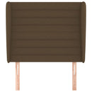 vidaXL sötétbarna szövet fejtámla szárnyakkal 93 x 23 x 118/128 cm