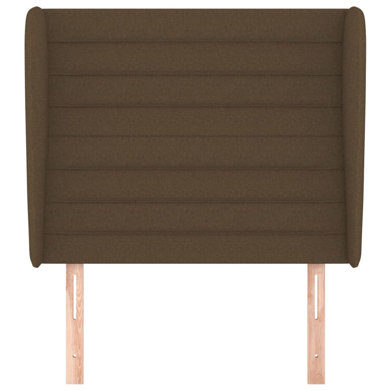 vidaXL sötétbarna szövet fejtámla szárnyakkal 93 x 23 x 118/128 cm