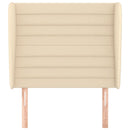vidaXL krémszínű szövet fejtámla szárnyakkal 93 x 23 x 118/128 cm
