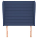 vidaXL kék szövet fejtámla szárnyakkal 93 x 23 x 118/128 cm