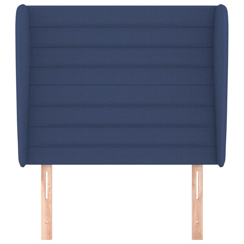 vidaXL kék szövet fejtámla szárnyakkal 93 x 23 x 118/128 cm