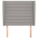 vidaXL világosszürke szövet fejtámla szárnyakkal 103 x 23 x 118/128 cm