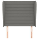 vidaXL sötétszürke szövet fejtámla szárnyakkal 103 x 23 x 118/128 cm