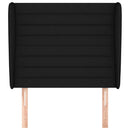 vidaXL fekete szövet fejtámla szárnyakkal 103 x 23 x 118/128 cm
