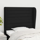 vidaXL fekete szövet fejtámla szárnyakkal 103 x 23 x 118/128 cm