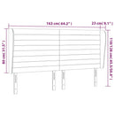 vidaXL sötétszürke szövet fejtámla szárnyakkal 163 x 23 x 118/128 cm