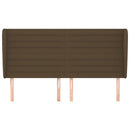 vidaXL sötétbarna szövet fejtámla szárnyakkal 183x23x118/128 cm