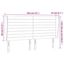 vidaXL sötétbarna szövet fejtámla szárnyakkal 183x23x118/128 cm