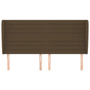 vidaXL sötétbarna szövet fejtámla szárnyakkal 203x23x118/128 cm