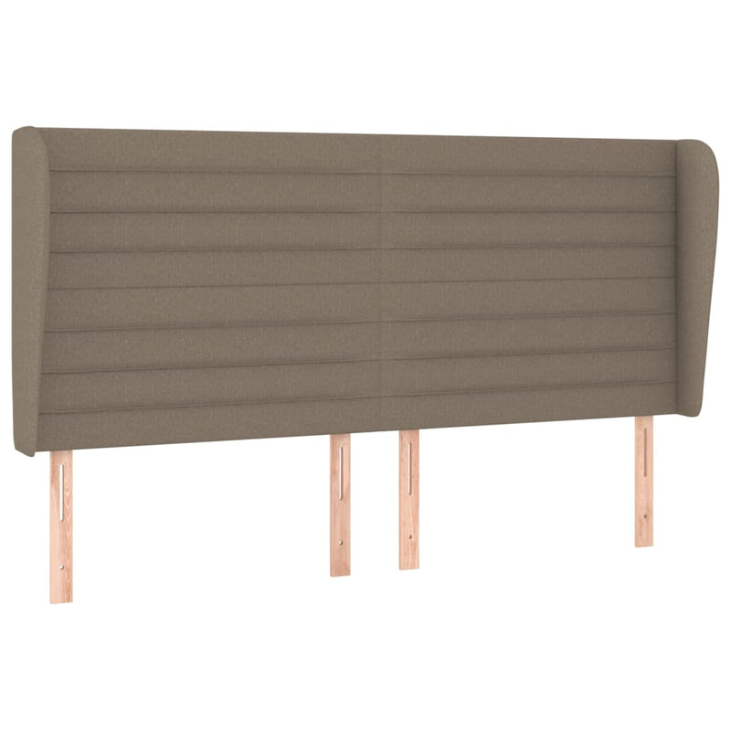 vidaXL tópszínű szövet fejtámla szárnyakkal 203x23x118/128 cm