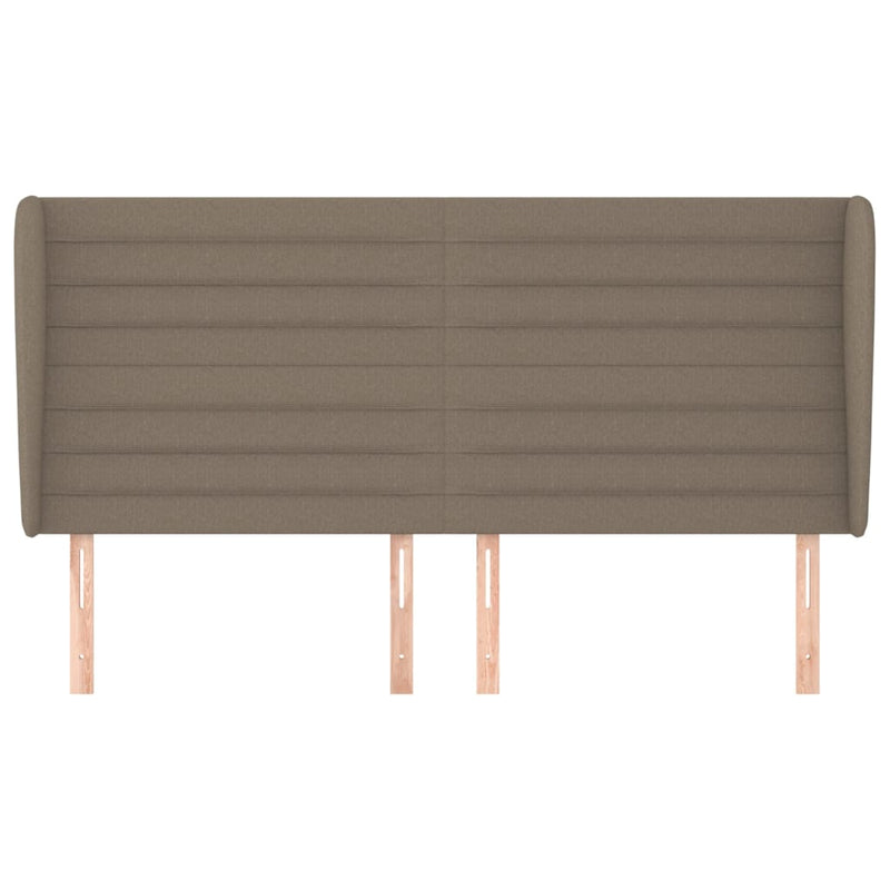 vidaXL tópszínű szövet fejtámla szárnyakkal 203x23x118/128 cm