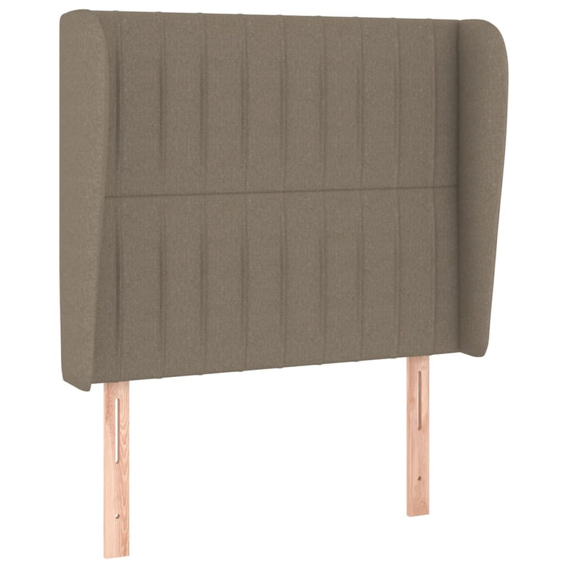 vidaXL tópszínű szövet fejtámla szárnyakkal 83 x 23 x 118/128 cm