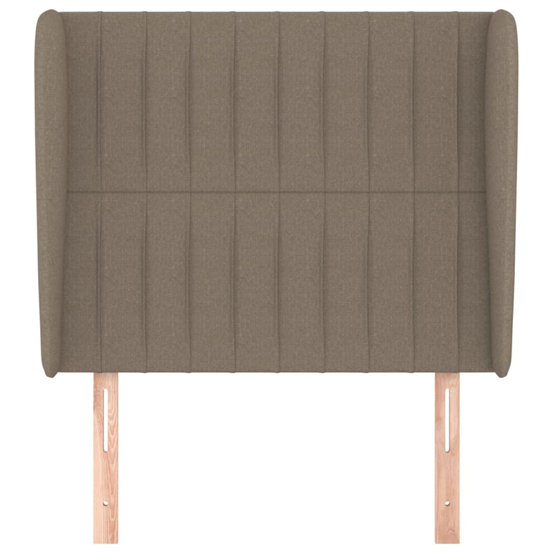 vidaXL tópszínű szövet fejtámla szárnyakkal 83 x 23 x 118/128 cm