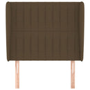 vidaXL sötétbarna szövet fejtámla szárnyakkal 93 x 23 x 118/128 cm