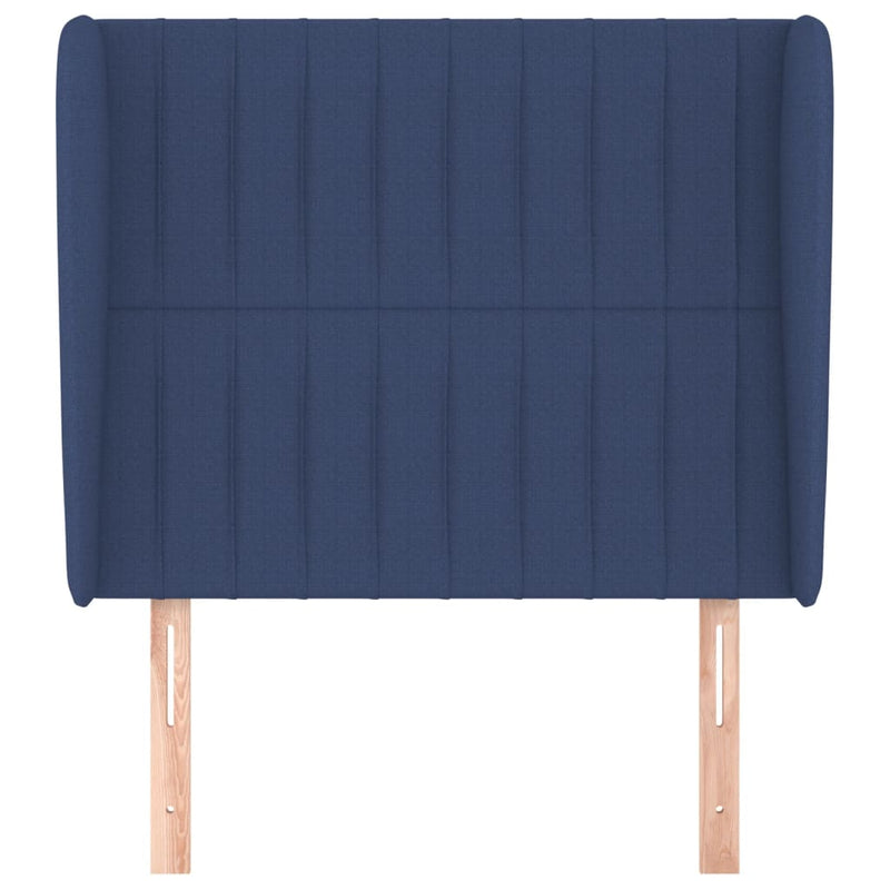 vidaXL kék szövet fejtámla szárnyakkal 93 x 23 x 118/128 cm