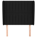 vidaXL fekete szövet fejtámla szárnyakkal 103 x 23 x 118/128 cm