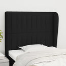 vidaXL fekete szövet fejtámla szárnyakkal 103 x 23 x 118/128 cm