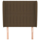 vidaXL sötétbarna szövet fejtámla szárnyakkal 103 x 23 x 118/128 cm