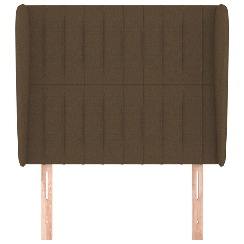 vidaXL sötétbarna szövet fejtámla szárnyakkal 103 x 23 x 118/128 cm